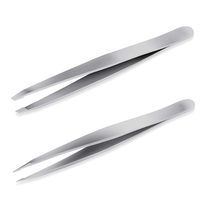 Pinzas Profesionales de Acero Inoxidable para Cejas, Punta Inclinada, Duraderas, Reutilizables, Ligeras, de Alta Calidad, para Depilar y Hilar Cejas - Product Image 2