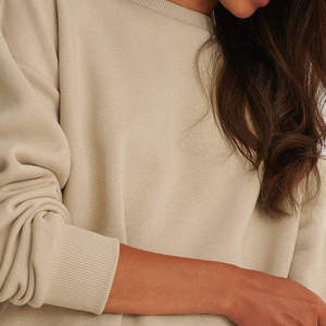 Women's Custom Made Sweatshirt Heavyweight Cotton Fleece Loose Fit Crew Neck <b>Pullover</b> Soft Warm Winter <b>Jumper</b> Wholesale Supplier - Product Image 5