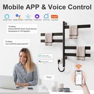 SIOYIE Scaldasalviette Elettrico Intelligente da Parete, Rotante e Riscaldato, con Timer Smart e Funzionalità a Basso Consumo Energetico per Bagno - Product Image 3