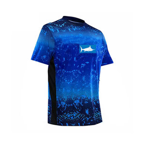 Chemise de pêche pour hommes avec logo personnalisé en gros, 100% polyester, service OEM personnalisé, chemise de pêche de couleur unie - Product Image 3