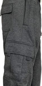 Pantalon de jogging d'hiver formel pour homme Waseem Impex, style cargo, en molleton, à bas ouvert, avec cordon de serrage et poches - Product Image 4