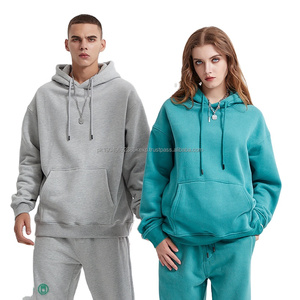 Sweat à capuche et pantalon surdimensionnés en détresse personnalisés Vintage Acid Washed Pullover sweatsuit fashion unisexe haute qualité gym suit - Product Image 1