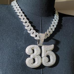Colgante de Lujo de Moissanita en Plata y Oro, Corte Brillante, Joyería de Moda, Regalo para Uso Diario - Product Image 4