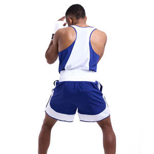 Trajes de Boxeo Blancos y Azules de la Más Alta Calidad con Logotipo Personalizado, Servicio OEM, Ropa de Entrenamiento de Combate por AMAZING INDUSTRIES - Product Image 5