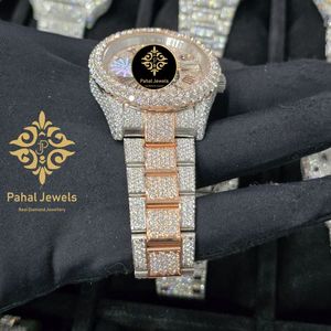 นาฬิกาข้อมือผู้หญิง Pahal Jewels รุ่นหรูหรา Miyota Auto Date ประดับเพชร ตัวเรือนสแตนเลสสตีล ขนาด 40 มม. หน้าปัดอะนาล็อก กลไกอัตโนมัติ กระจกแซฟไฟร์ - Product Image 4