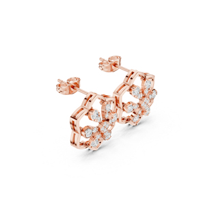 14K Yellow Gold Round Lab-Grown Diamond Drop Earrings for Women Anniversary Gift New Grown Diamond - Product Image 4