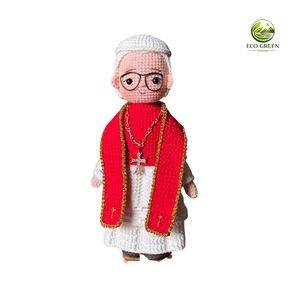 Juego de Natividad de la Sagrada Familia de Ganchillo Hecho a Mano, Muñecos de Jesús, María y José con Relieve, Decoración Navideña Religiosa al por Mayor - Product Image 1