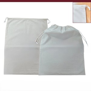 Pochette minimaliste en coton avec cordon de serrage, sac de rangement durable de qualité supérieure, panier de rangement en jute naturel avec poignées en corde, coton - Product Image 5