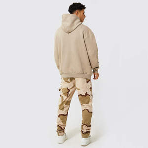 Sudadera con Capucha Oversize de Alta Calidad para Hombre, de Algodón Grueso, Lisa, Estilo Urbano, Hombro Caído, Venta al por Mayor - Product Image 5