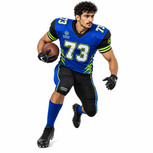 Uniforme Personalizado de Fútbol Americano para Adultos Unisex, Jersey Sublimado, Pantalones de Spandex/Poliéster, Transpirable, Antibacterial, Cuello en V - Product Image 4