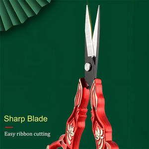 1 ud. Tijeras de belleza vintage de acero inoxidable, cortador de cejas para zurdos, mango de cerámica, hoja recta, DIY, no plegable, personalizado - Product Image 5