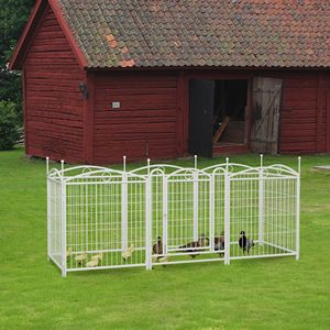 Recinto per Cani in Metallo Resistente da 32 Pollici con 8 Pannelli, Box per Esercizio Interno/Esterno e Recinzione per Cuccioli, Cancelli e Box per Animali Domestici con Porta Facile da Aprire - Product Image 4