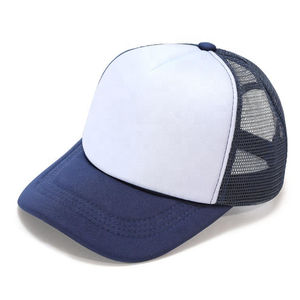 Gorra de béisbol tipo trucker deportiva con cierre a presión, de tela de pana, en blanco para sublimación - Product Image 1