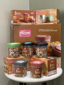 Anax Airtight PP <b>Plastic</b> Food Storage <b>Jar</b> 800ml <b>with</b> Flip <b>Lid</b> Moisture-Proof & BPA Free for Nuts Grains Dry Foods - Product Image 1