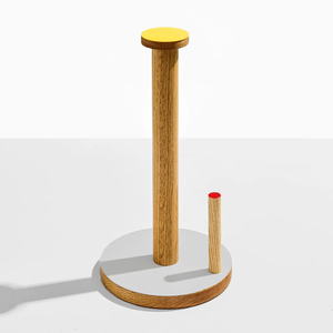 Support de Rouleau d'Essuie-Tout en Bois avec Bouchon, Écologique et Moderne, pour Cuisine – Support de Rouleau d'Essuie-Tout Design en Gros - Product Image 1