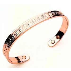 Brazalete de Cobre Ajustable Hecho a Mano, Chapado en Oro, Estilo Vintage, Unisex, para Bodas, de Alibaba - Product Image 4