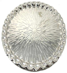 Gold Serving Tray Metal Square Platter Hammered Textured <b>Decorative</b> Dish Luxury Wedding Party Table Decor - Product Image 3