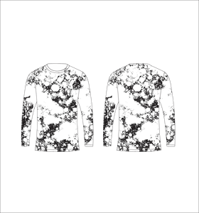 เสื้อยืดแขนยาวลายพรางหิมะสีดำขาวแบบซับลิเมชั่นสำหรับผู้ชาย เหมาะสำหรับการล่าสัตว์ ตกปลา ออกกำลังกาย และฝึกซ้อมกีฬา - Product Image 4