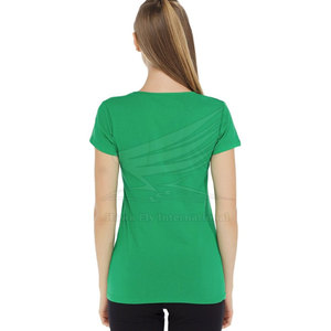 T-shirts décontractés pour femmes, style estival très populaire, taille personnalisée, toile respirante, 100% coton, haute qualité, en stock - Product Image 2