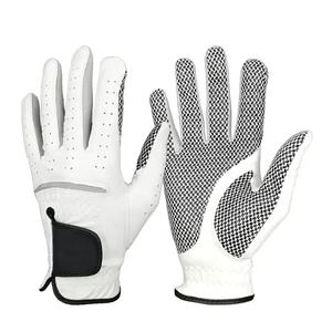 Gants de golf pour hommes en maille à motifs antidérapants, écologiques, non toxiques, best-sellers 2022, cuir de haute qualité, blanc et noir, nouveau design - Product Image 5