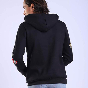 High Quality Best <b>Sale</b> Street Style Custom Embroidery Design Fleece 100% Cotton Pocket Hoodie Sweatshirts Long Sleeve Men - Product Image 2