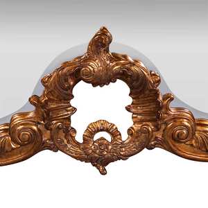 Miroir mural décoratif durable de style baroque traditionnel de luxe, cadre en teck sculpté à la main - Product Image 3