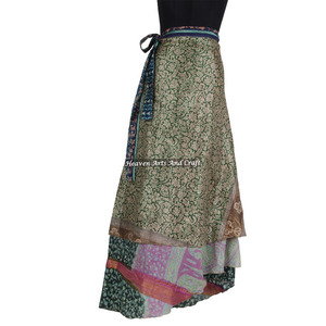 2026 Wholesale Reversible Silk Sari Full Magic <b>Wrap</b> <b>Skirts</b> - <b>Wrap</b> <b>Skirt</b> - Indo Western Clothing - Fashion Wear <b>Skirts</b> Wholesale - Product Image 4
