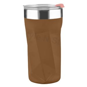 ขวดน้ำแก้วเก็บความร้อนสุญญากาศผนังสองชั้นแก้วสแตนเลสสำหรับเดินทางแก้วกาแฟโลหะเครื่องปั่น - Product Image 1