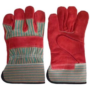 Guantes de trabajo de seguridad canadienses de cuero de vaca partido, suaves, cómodos y duraderos, con puño engomado y medio forro. - Product Image 4