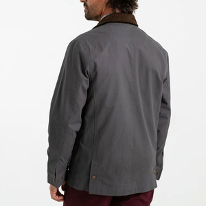SUQAINA Private Label Plaid Casual Polyester Lined 100% Cotton Waxed <b>Canvas</b> Winter Hunting <b>Jacket</b> Oil Finish Men's - Product Image 6