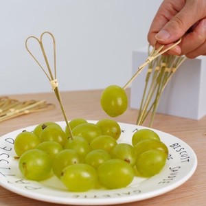Palillos de Bambú para Decoración de Alimentos, Palillos Retorcidos Hechos a Mano, Ecológicos, para Cócteles, Bebidas, Eventos y Catering - Product Image 3