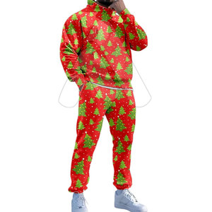 Ensemble de survêtement sportif pour homme en coton 100% avec capuche, pantalon de jogging imprimé sur mesure OEM, streetwear, vente en gros - Product Image 5