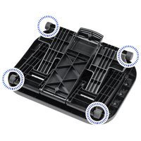 Repose-pieds pliable réglable 2023 en plastique avec fonction de massage, 3 positions de hauteur, inclinaison à 30 degrés, pour chambre à coucher