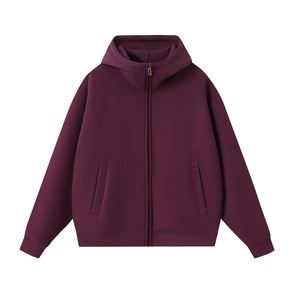 เสื้อฮู้ดดี้ปักโลโก้แบบกำหนดเอง คุณภาพสูง ไม่หดตัว ผ้าฟลีซหนานุ่ม ทรงโอเวอร์ไซส์ ไม่มีเชือกผูก สำหรับผู้ชายและผู้หญิง ปักโลโก้แบบ 3 มิติ - Product Image 3