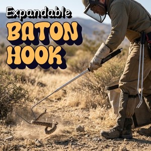 Bastón de rescate extensible de acero inoxidable de 92 cm (36 pulgadas) con gancho desmontable para serpientes y reptiles - Product Image 2