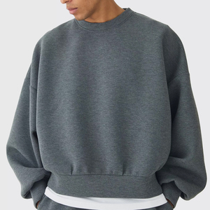 Sweat-shirt à col rond pour homme de qualité supérieure, en coton et polyester, molletonné, hiver, OEM, streetwear personnalisé, surdimensionné, uni, avec poche, respirant - Product Image 1