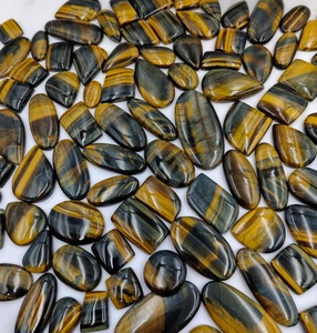 Piedras Sueltas de Ojo de Tigre Marrón Natural Pulido, Corte Oval/Pera, Cabujón, para Fabricación de Joyas, Venta al Por Mayor - Product Image 4