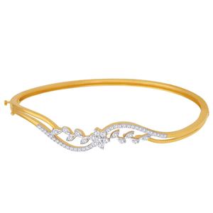 Brazalete de Diamantes con Corte Brillante Vintage en Oro Amarillo, Hecho en India, Ideal para Regalos de Compromiso, Boda, Aniversario y Fiestas - Product Image 1