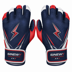 Guantes de Béisbol de Cuero Personalizados al por Mayor de SINEWY SPORTS, Serie Crimson Thunder para Adultos, Cierre de Gancho y Bucle, Transpirables - Product Image 1