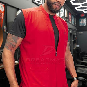 Veste de Barbier Professionnelle Personnalisée Imperméable Respirante avec Poche Poitrine Col Montant Matière Douce Confortable pour Salon de Coiffure Coupe Mi-longue - Product Image 2