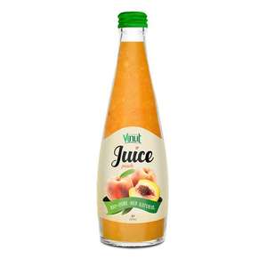 Peach 330 ml 11.2 floz boisson au jus 12 bouteilles par carton bouteille en verre pur et naturel OEM marque privée qualité d'exportation - Product Image 1
