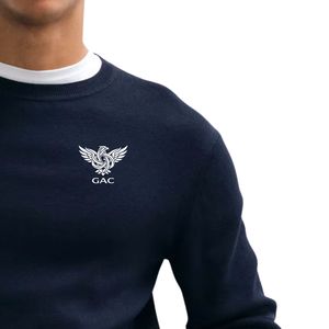 <b>Mens</b> <b>Navy</b> Blue Solid Crew Neck Long Sleeve Sweater Soft Knits Pullover Casual with Ribbed Collar Cuffs Hem Daily 4XL - Product Image 3
