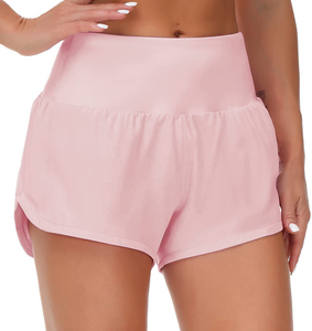 Shorts de sport haute performance pour femmes, tissés, pour la course et le fitness, avec logo, taille haute, grandes tailles - Product Image 4