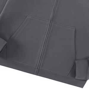 Sweat à capuche zippé oversize pour homme, couleur unie, en molleton délavé 420 grammes, qualité supérieure, durable, style décontracté, vente chaude - Product Image 6