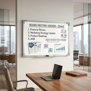 Tableau blanc magnétique effaçable à sec 60x90cm pour notes de réunion et discussions de bureau - Product Image 1