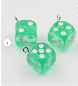 Dijes de Resina 3D en Forma de Dados, Transparentes y de Colores, para la Creación de Joyería, Accesorios Hechos a Mano - Product Image 3