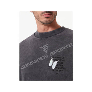 Sudadera con Capucha Personalizada para Hombre, Estilo Deportivo Urbano, de Invierno, Lavada al Ácido, Gruesa, 100% Algodón, de Secado Rápido, Talla Grande - Product Image 3