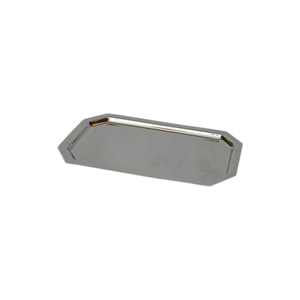 Quality Aluminium Metal Design Serving Plate With Shiny Silver Plated Finishing Design and Pineapple Shaped Handle - Product Image 3
