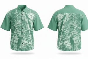 Camisas de Vestir Personalizadas al por Mayor para Hombre, Manga Corta, con Botones, Estampadas, Casuales, Transpirables, de Poliéster, para Golf - Product Image 5