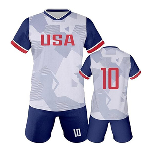Maillots de football pour enfants en gros, personnalisables, maillots de foot légers à manches courtes pour hommes, respirants 100% coton pour l'été - Product Image 1
